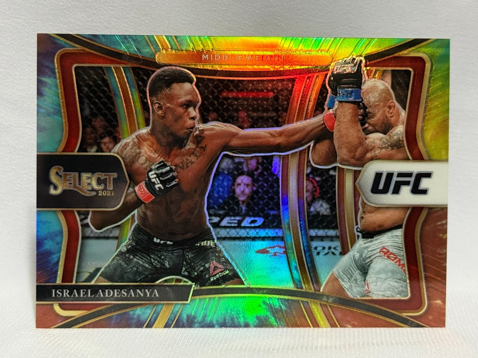 2021 Select UFC Israel Adesanya #134 Premier Level TIE-DYE Prizm 05/25