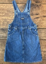 Vintage OSH KOSH B'Gosh Classic Blue Denim Jumper - Farm girl Prairie - Size 6x