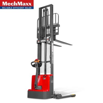MechMaxx 3300lbs Lithium-ion Electric Straddle Stacker,118'' Lift, F33-118S