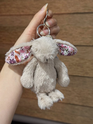 🐇 Jellycat Blossom Beige Bunny Petal Soft Plush Stuffed Keychain