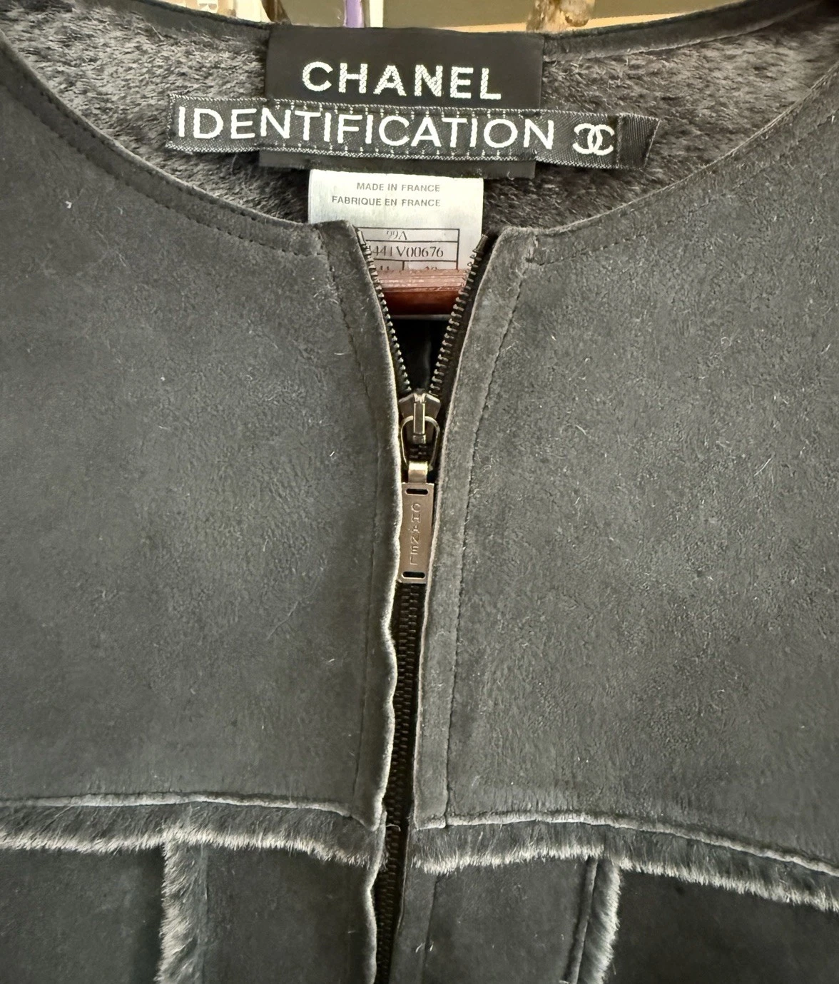AUTENTICA Giacca Chanel Vintage Pelle di Pecora Shearling EU 38