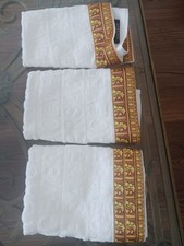 SET ASCIUGAMANI VERSACE HOME 3 VISO BIANCO BAROCCO CORPO BAGNO  