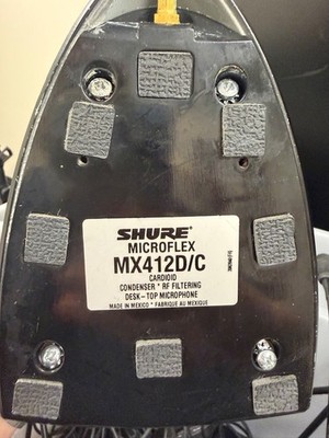 Shure MX412D/C Microflex 12'' Gooseneck Cardioid Condenser RF Filtering Desk Mic