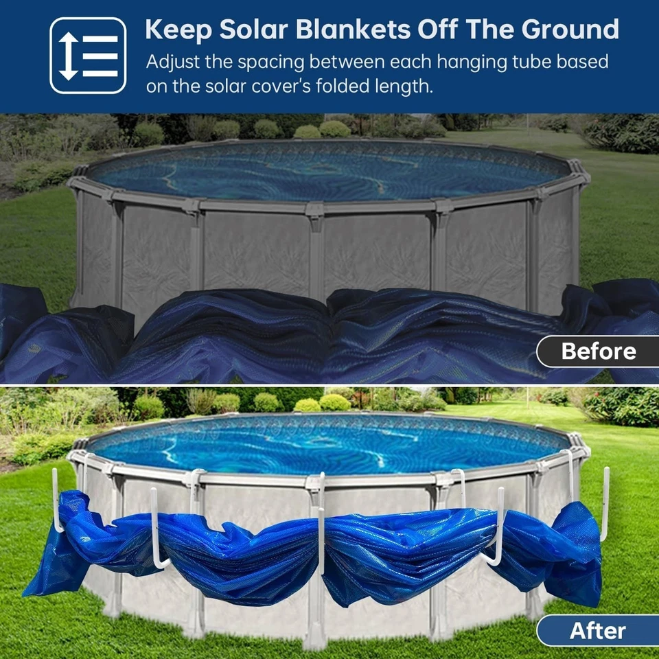 Durable Solar Cover Storage Brackets for Steel-Walled Pools - Effortless Setup - Image 4 of 4
