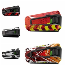 For Cardo Packtalk Edge Neo Glossy Vinyl Wrap Sticker Cover x1 Red Yellow Gray