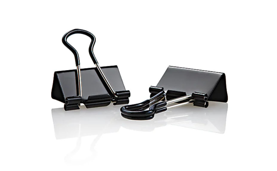 NEW OfficeMax Grip Binder Clips, Medium, Black, 8/pk eBay
