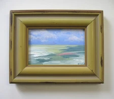 Original Framed Acrylic Landscape Painting, 9 x 7, signed art canvas, OOAK