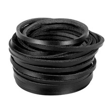 Cord n de cuero genuino plano de 5 yardas y 3MM, cord n trenzado para joyer a