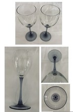 VINTAGE Pier 1 Wine Glasses 8 oz. BLUE STEM B...