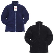 Unisex Padded Fleece Jacket Winter Thick Warm Quilted Lined Anti Pill Zip Coat