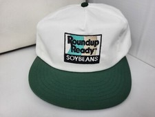 Roundup Ready Soybeans White & Green Snapback Hat Cap USA Made