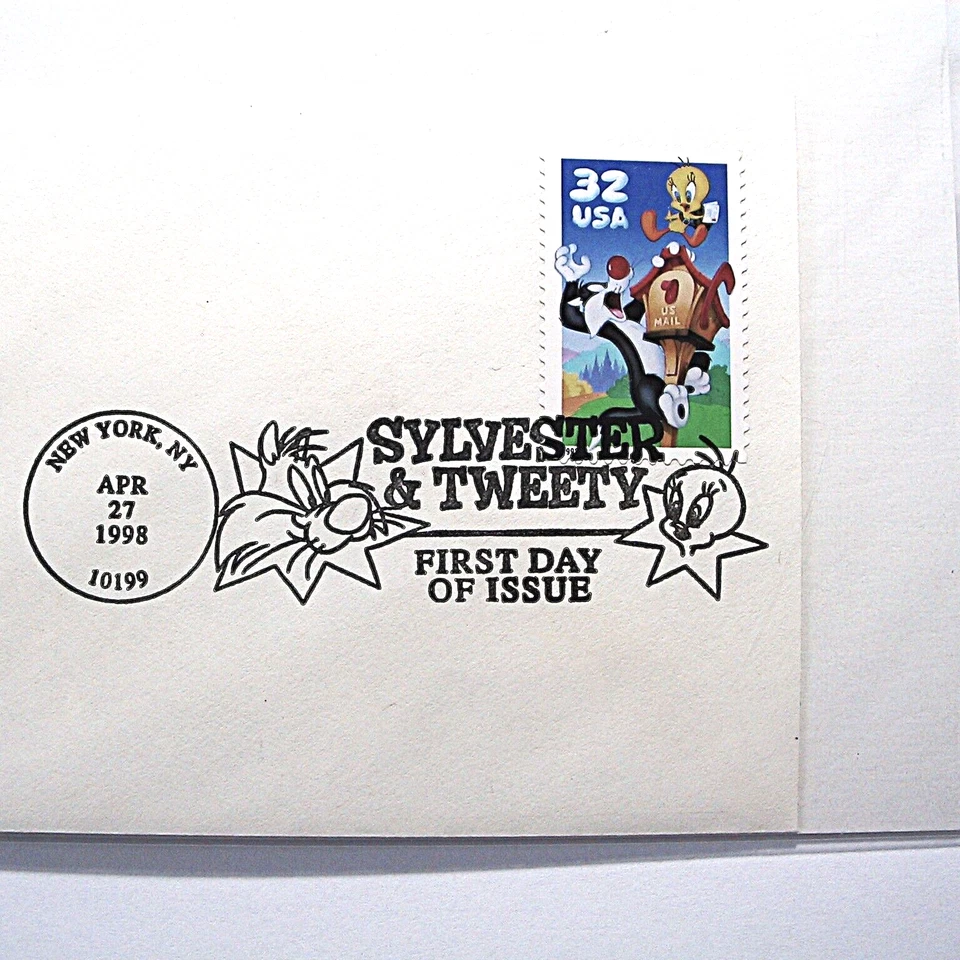 First Day Cover Sylvester & Tweety  Scott #3204 FDC Pictorial Cancel 1998 - Image 2 of 3
