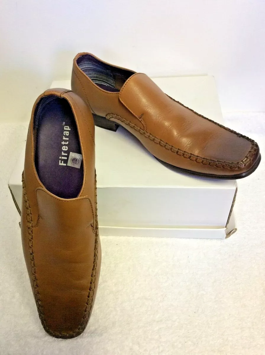 FIRETRAP LIGHT BROWN TAN LEATHER SLIP ON SHOES SIZE 7 41
