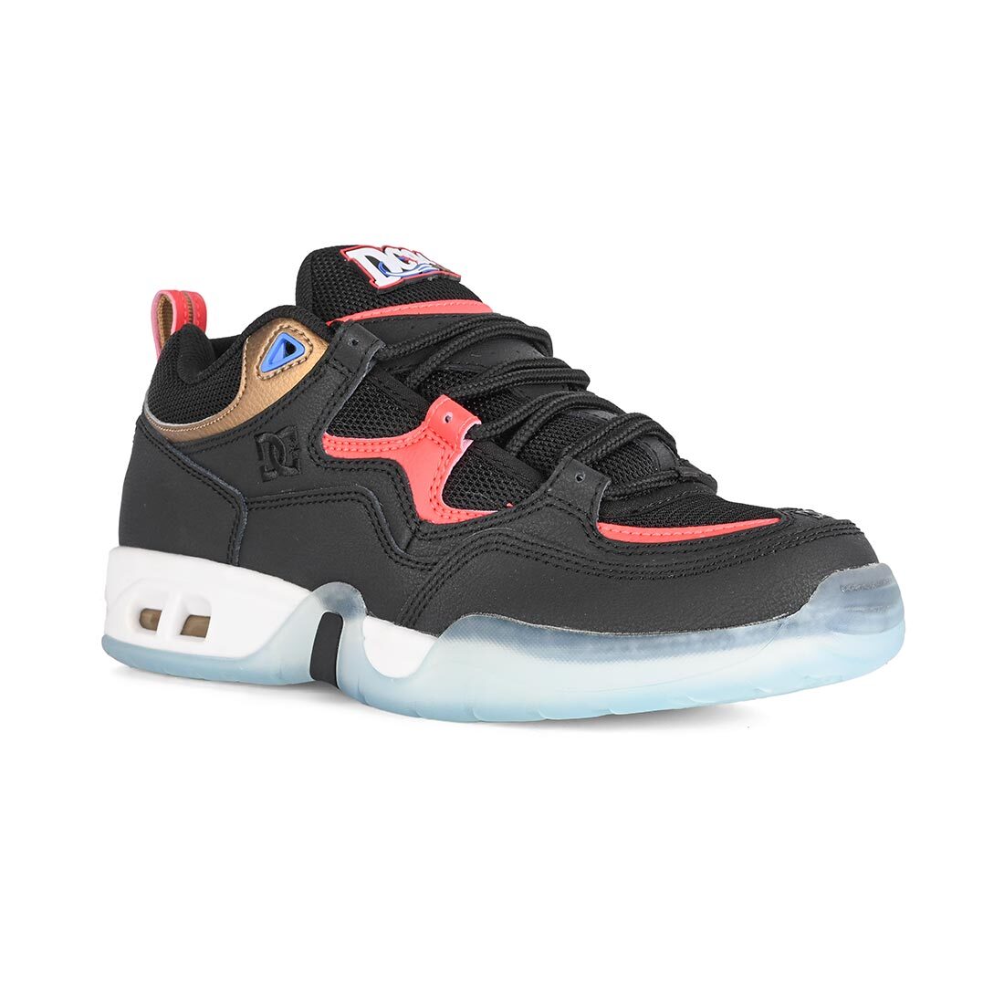 DC Truth OG Skate Shoes Black/Red/Blue UK