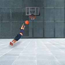 Basketball Backboard Rim Combo Wall-Mounted Basket Ball Hoop Shatterproof 44inch