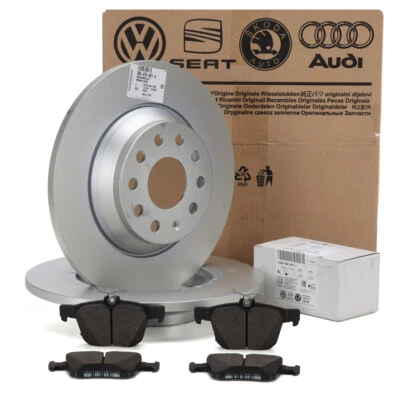 ORIGINAL VW Bremsscheiben Ø 300mm + Beläge GOLF 7 GTI R PASSAT B8 TIGUAN hinten - Bild 1 von 3