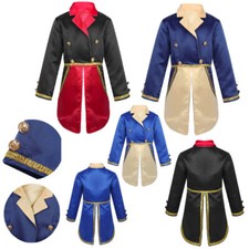 Kids Beast Prince Costume Tuxedo Suit Jacket Tailcoat Fancy Dress Up Halloween