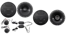 Pair Hifonics ZS65C 6.5" 400w Component Speakers+(2) 6.5" 600w Coaxial Speakers
