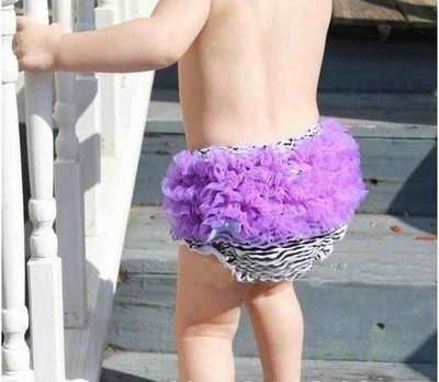 Bloommer / Couche-culotte Violet Zèbre Avec Noeud Pour Fille 6 Mois à 4 Ans - Neuf Sans étiquettes