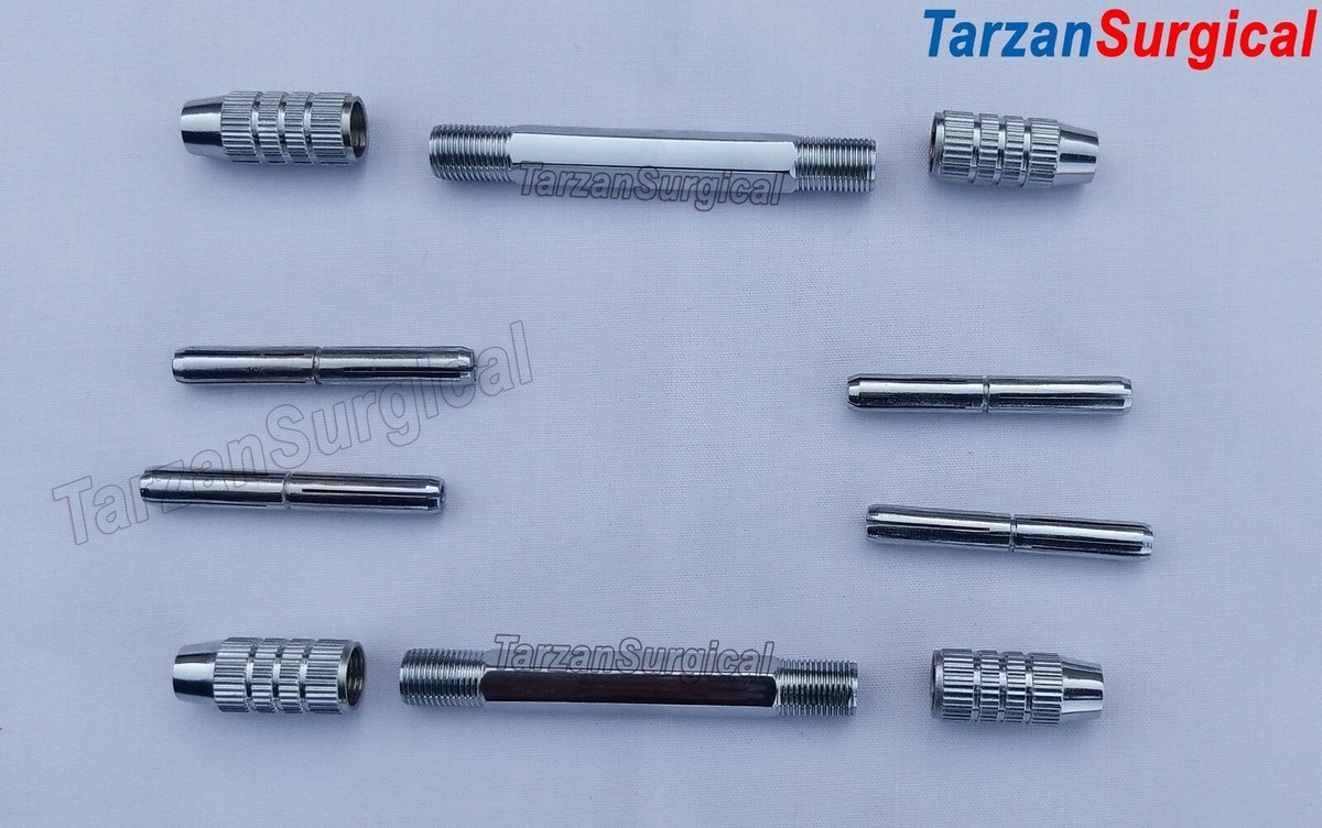 Lot Of 2 Dental Lab Abutment Handles - Preparation Holder For Dentistry Tools