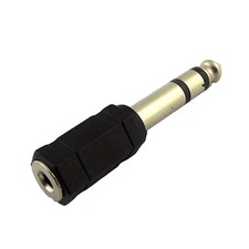 6.35mm 1/4" Male Plug to 3.5mm 1/8" Female Jack Stereo Audio Adapter Connector