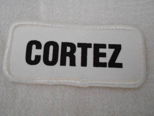 CORTEZ  USED SILK SCREEN VINTAGE SEW ON NAME PATCH TAGS ASSORTED COLORS