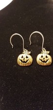 Halloween Earrings Pumpkin Jack O Lantern Spooky Costume Jewelry New NWOT Hook