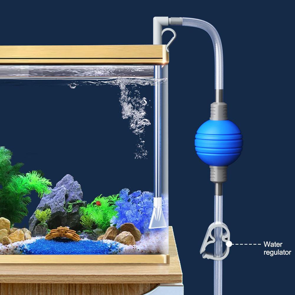 Aquarium Clean Vacuum Water Change Siphon Gravel Cleaner Fish Filter$ Pump V9A3