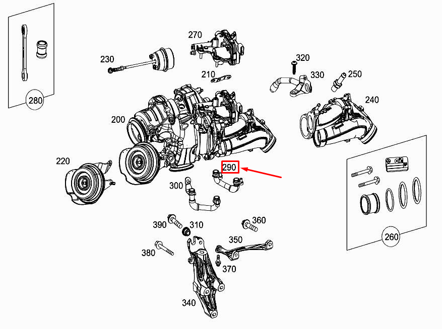 Neu MERCEDES-BENZ GLE W167 Hochdruck-Kühlmittelleitung A6562031400 Original