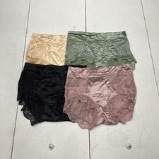 Assorted 4 Pack Lace Trim High-Waisted Cheeky Underwear Women  s Size X-Small NEW