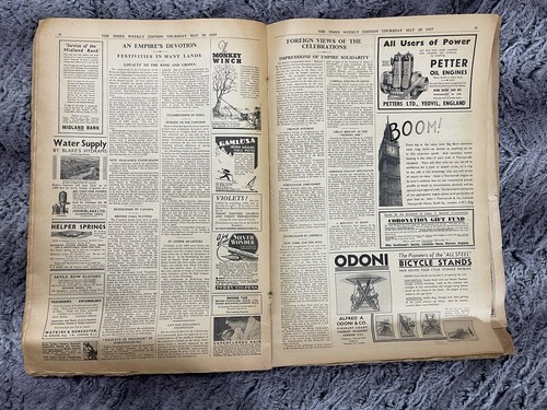 1937 The Times Weekly Special Coronation Colour Number 3149 Crowning of the King - Picture 9 of 12