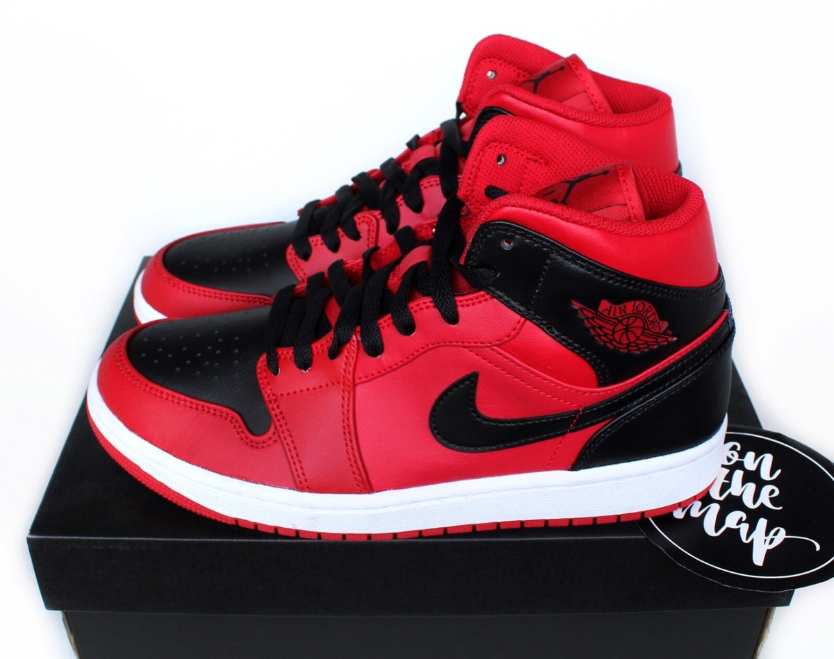 シューズ(男性用) NIKE AIR JORDAN 1 MID aj1 GYM RED 28,0cm Jordan 1 Mid Black Gym Red for Sale - Authenticity
