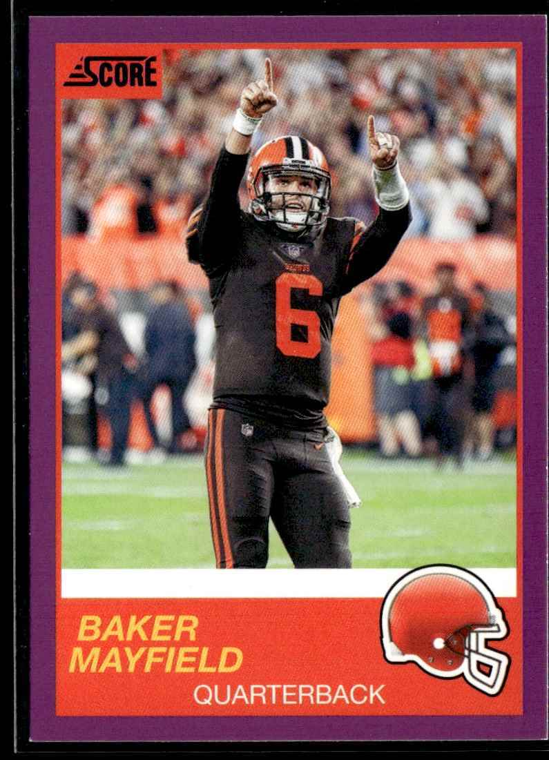 2019 Score Purple Baker Mayfield Cleveland Browns #102