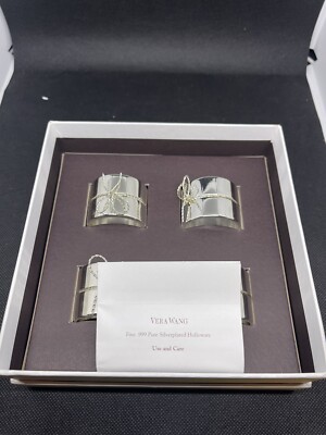 4 Vera Wang Wedgwood Love Knots Napkin Rings Silver Plated | eBay