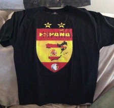 Hanes Men's T-shirt Black Euro Cup 1962 2008 Spain