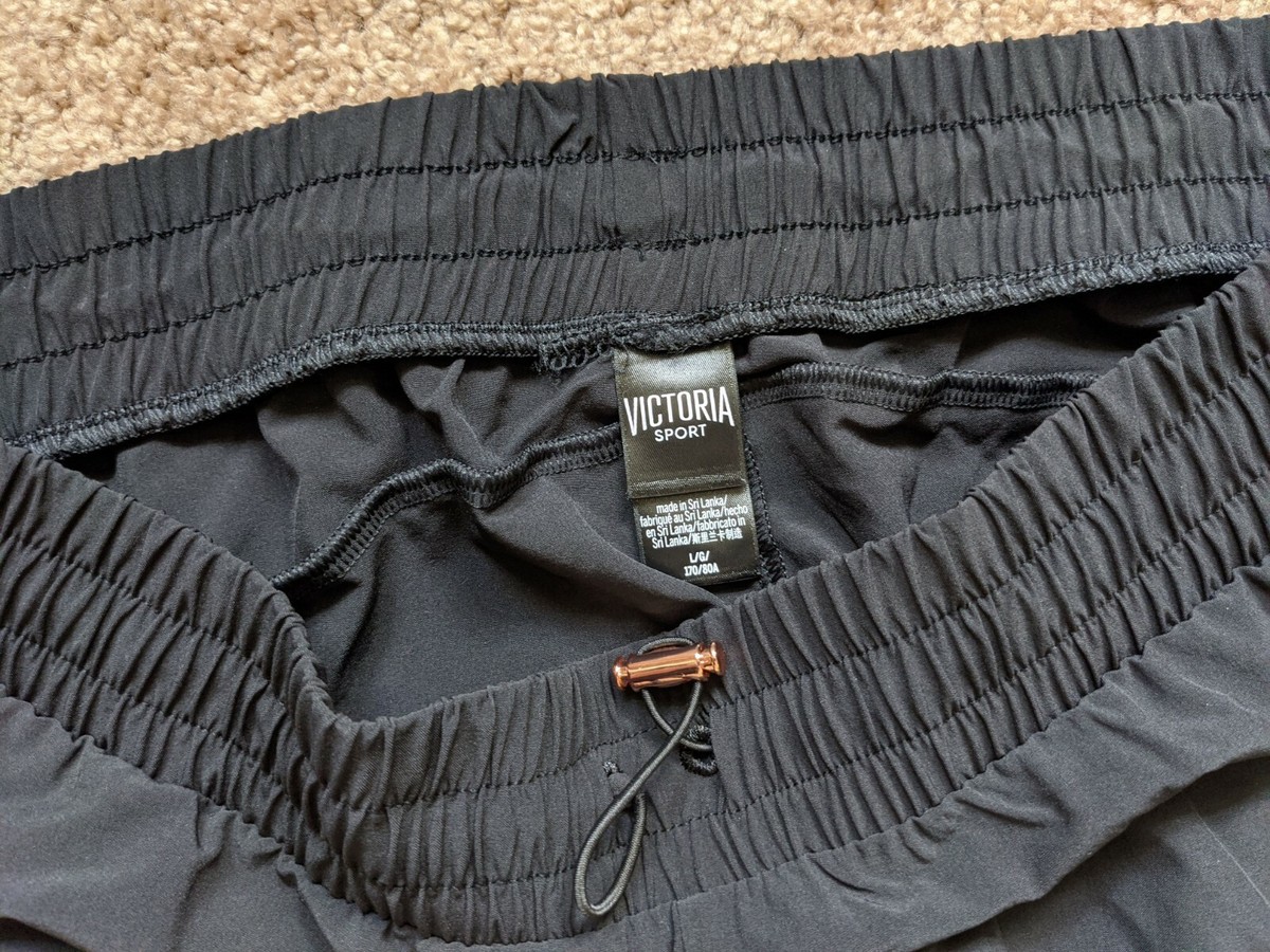 Victoria's Secret Sport NWOT Shine Stripe Joggers Black/Gold
