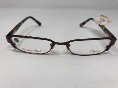 Thalia Eyewear Eyeglasses Frames DELFINA WI Orange Black 49-16-130 PN06