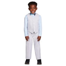 New Holiday KHQ Boy Toddler Gray 4 piece suit  Size 4T