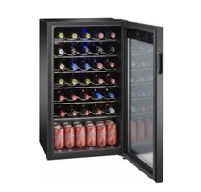 Arctic King Premium 34-Bottle Wine Cooler Touch Control LED Lighting Black