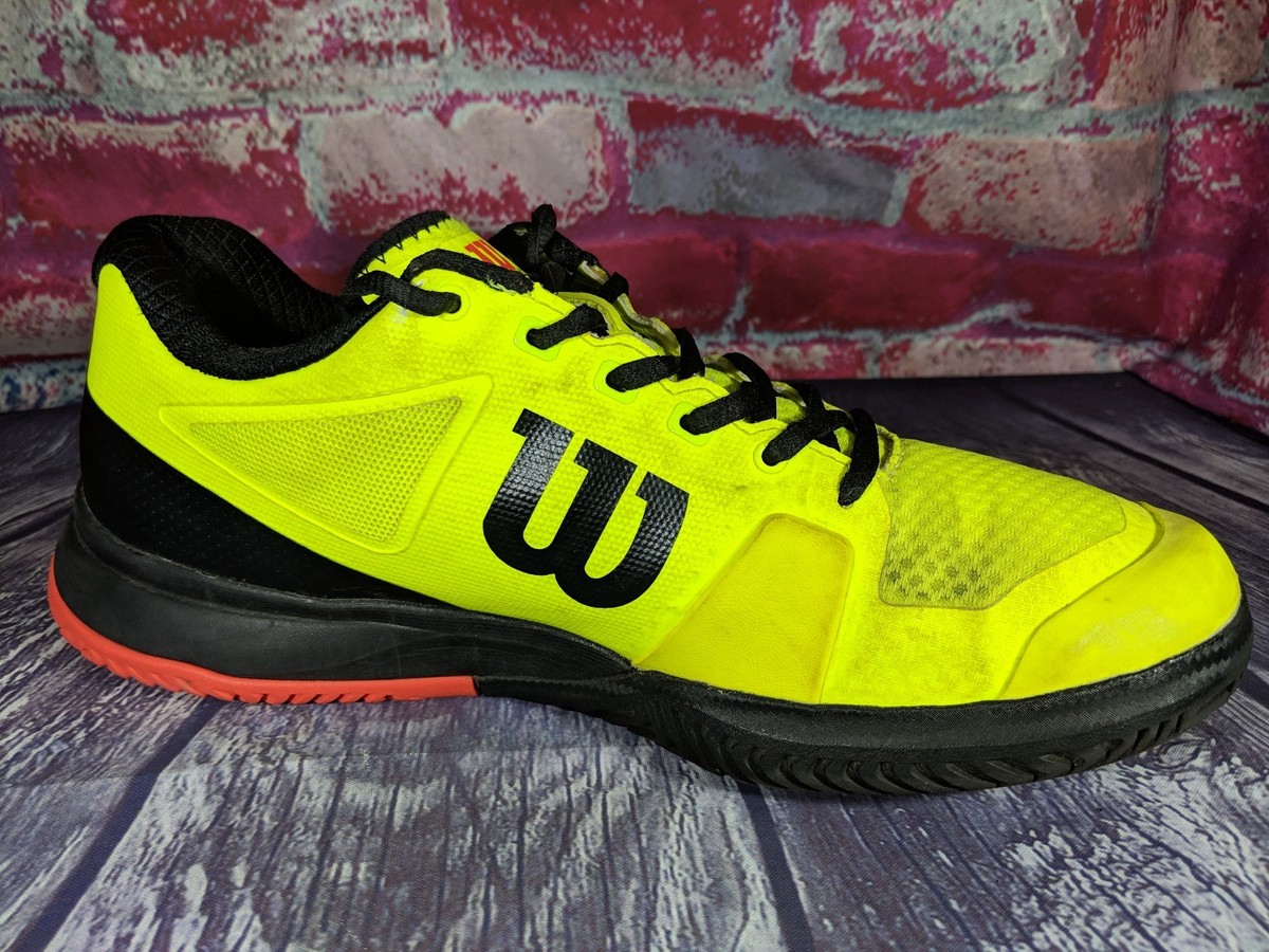 Wilson Rush Pro 2.5 Tennis Court Clay Shoes NEON YELLOW Mens Size