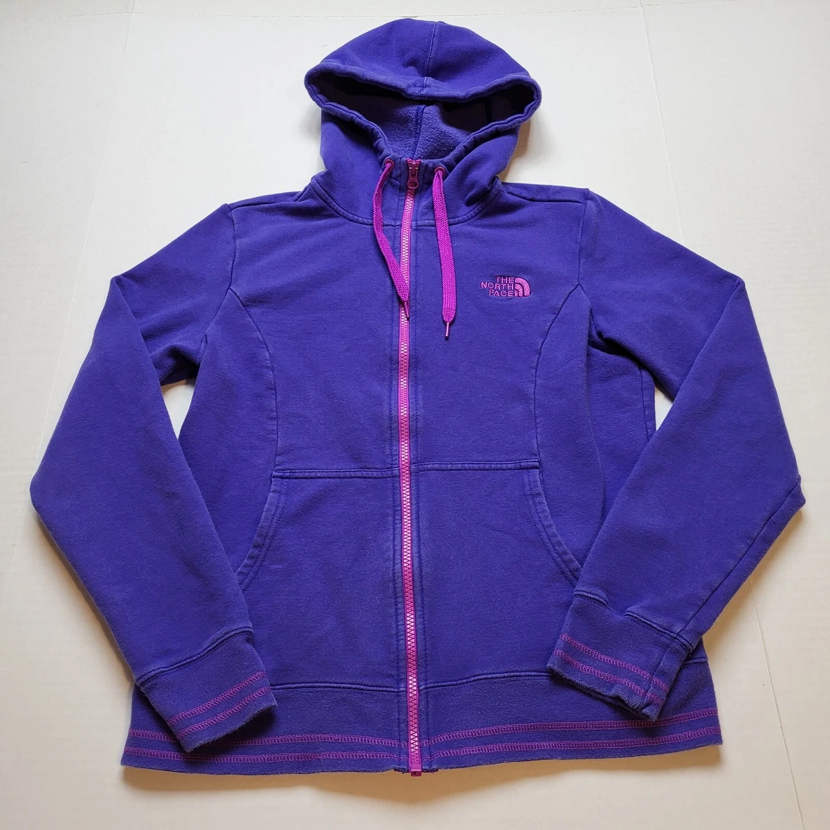Purple north face deals sweatshirt