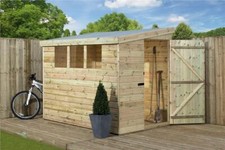 Empire 3000 Pent Garden Shed Wooden 8X8 8ft x 8ft TONGUE & GROOVE LOW WINDOWS PR