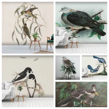 3D Bird Branch Watercolor Self-adhesive Wallpaper Removable Wallpaper Wall Mural