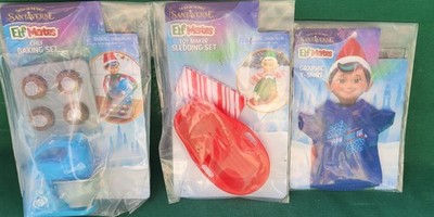 NEW Elf On The Shelf Elf Mates Set of 3 Baking Sled Shirt Accessories 