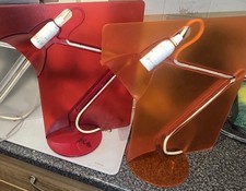 X2  Rare Orange and red Anglepoise Play Fifty Lamp  by Anthony Dickens.