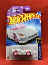Barbie Extra 57 Screen Time 3/10 2021 Hot Wheels White with Pink Wheels
