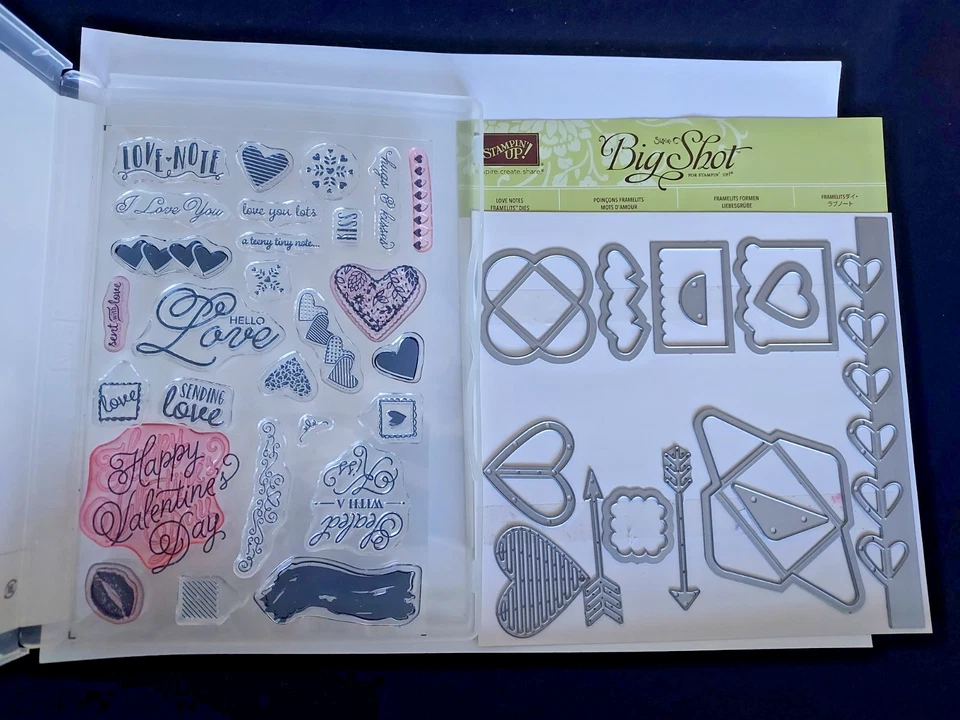 Stampin' Up! Sellados con amor (27) estampillas y (14) NOTAS DE AMOR troqueles retirados/usados Foto 2 de 4