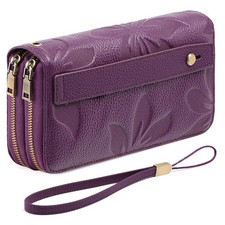 GAEKEAO Purses for Women 19.99 cm x 11.00 x 4.95 cm, Embossed Purple