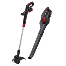 Hyper Tough 20V Cordless Combo Kit, 10-inch String Trimmer & 130Mph Sweeper, HT2