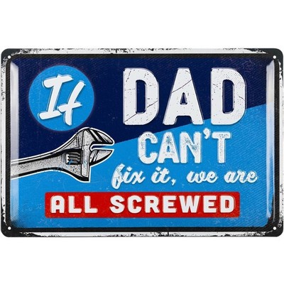 LANOLU Retro Blechschild Dads Garage, Papas Service Schild 20x30cm